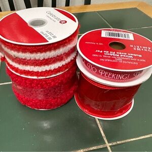 Celebrate It Red and White Ribbon Set